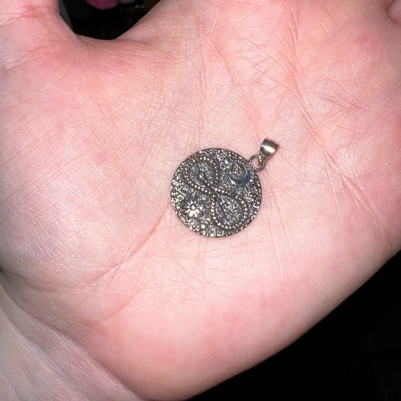 Jewelry - Intricate Sterling Silver Pendant with Infinity Snake Design